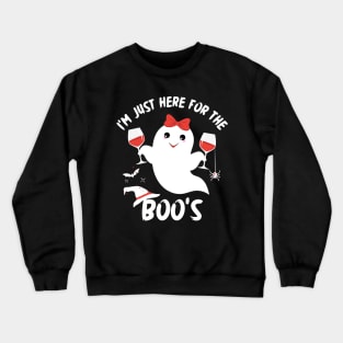 I'm Just Here for the Boos | Cute Halloween Ghost Crewneck Sweatshirt